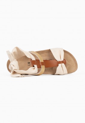 Sandales Joelle Multibrides Beige et Or