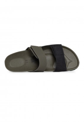 Sandales Gabin 2 Brides Noir et kaki